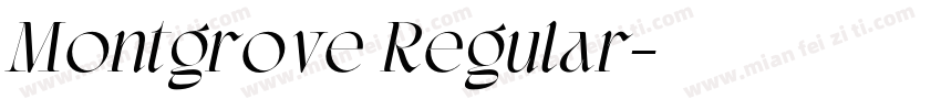 Montgrove Regular字体转换